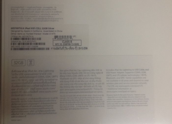 Ipad air 4G 32G Sliver brandnew, seal chưa active (chính hãng FPT) giá quá tốt - 2