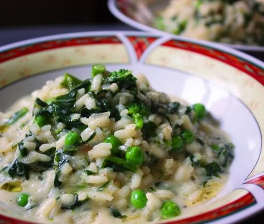 Peas and Broccoli Rabe Risotto Pictures, Images and Photos