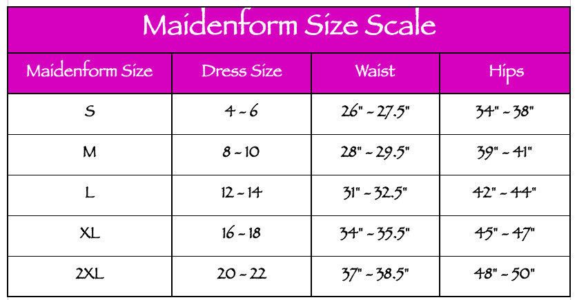 And Shapewear Size Chart