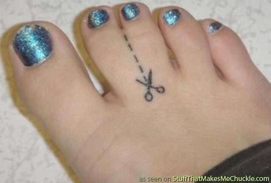 So I want a tattoo on my foot Specifically for my webbed toes