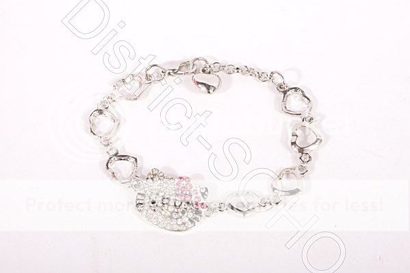 HELLO KITTY Heart link Bracelets rings cosplay necklace  