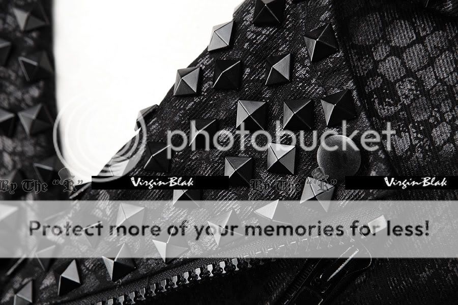 vb HOMME Men STUDDED SNAKE SKIN PUNK LEATHER JACKET 0FN  