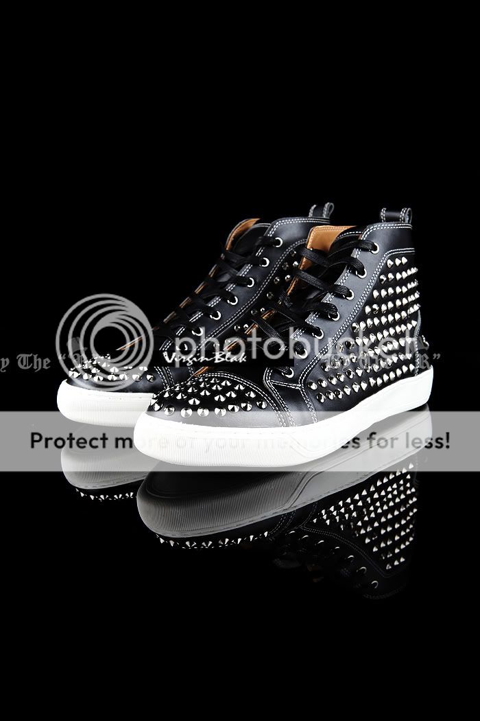 vb HOMME Custom Studded Unique High top Sneakers 0NM  