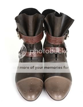 vb HOMME Custom Handmade Mens Leather Strap Boots 0065  