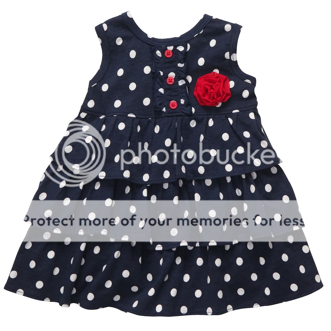Carter's Playwear Baby Girls 2 Piece Polka Dot Dress Diaper Cover Set 12 M