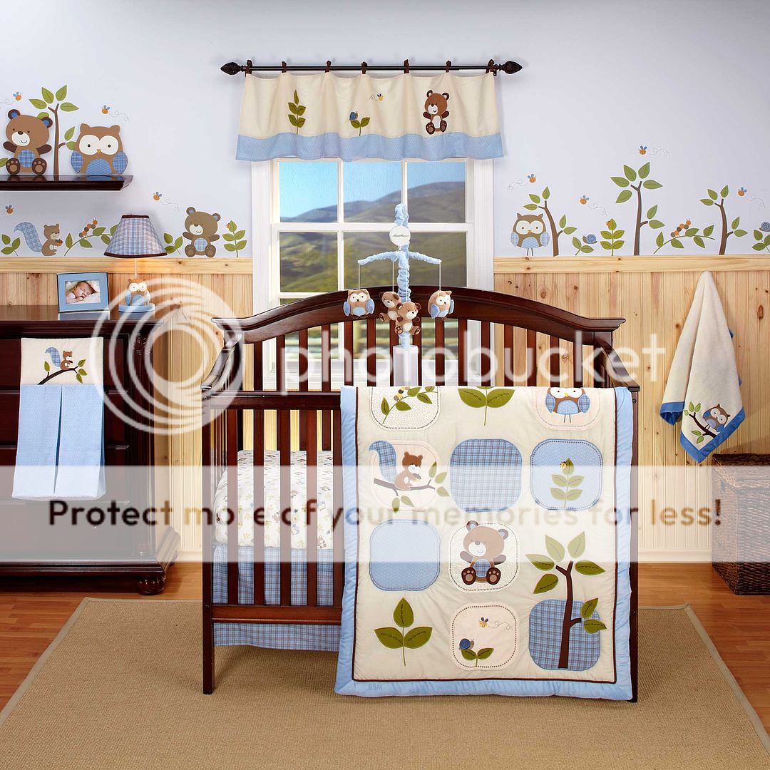 Eddie Bauer Baby Nursery Owl Creek 4 Piece Crib Bedding Set